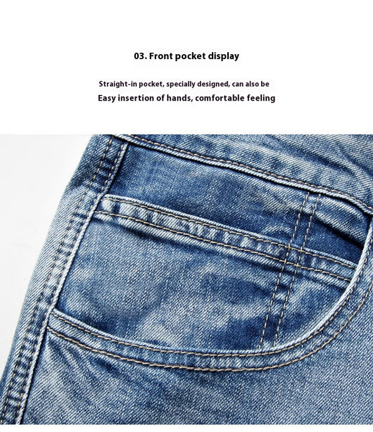 Pantalones Cortos Denim Slim Fit - Shorts Casuales Cropped - Image 11