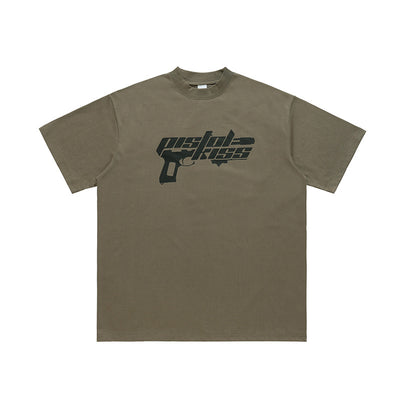 Camiseta Hip Hop Rock Suelta Manga Corta con Diseño Estampado para Hombre - Image 3