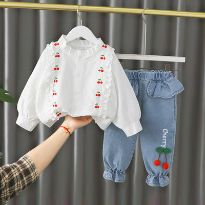Conjunto de Falda y Pantalón Infantil Estilo Coreano Primavera - Image 21