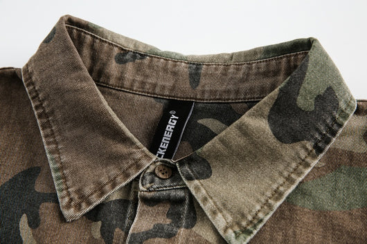 Camisa Hombre Camuflaje Vintage con Efecto Tinta Desgastada - Image 26