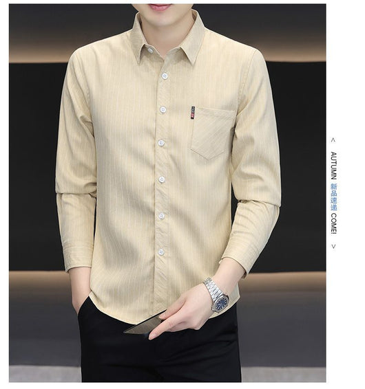 Camisa Slim Fit a Rayas Versátil para Joven - Image 16