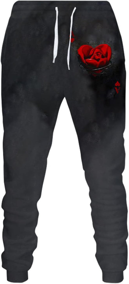 Pantalones Deportivos Holgados con Estampado Digital 3D - Pareja Europeo Americano - Image 9
