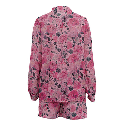 Conjunto de Dos Piezas: Blusa Elegante con Solapa y Falda Corta para Mujer - Image 17