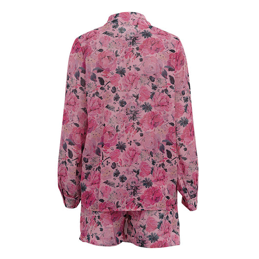 Conjunto de Dos Piezas: Blusa Elegante con Solapa y Falda Corta para Mujer - Image 17