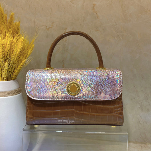 Bolso Cartera de Cuero Genuino con Patrón Pitón - Image 4