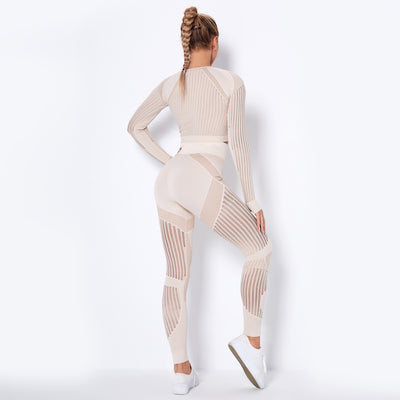 Conjunto de Yoga Absorbente sin Costuras con Manga Larga - Image 2