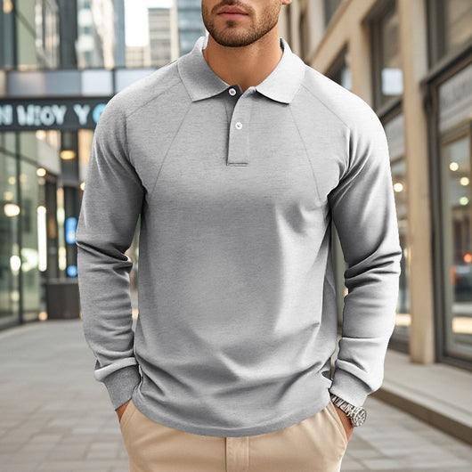 Polo Casual de Cuello Clásico para Hombre - Diseño Versátil Primavera Otoño - Image 29