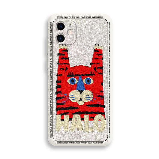 Funda de Silicona Líquida para Pareja - Diseño Hello Tiger Personalizado - Image 3