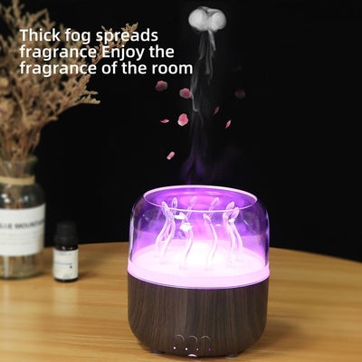 Luz Ambiental Medusa Dinámica con Patrón de Madera y Rotación - Image 3