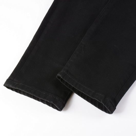 Jeans Slim Fit Rotos con Parches Plateados para Hombre - Image 15