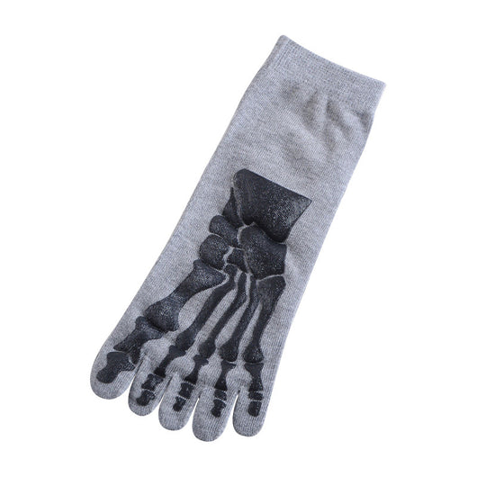 Calcetines Creativos de Cinco Dedos en Blanco y Negro - Image 12