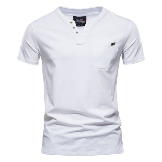 Camiseta Deportiva Slim Fit de Algodón con Bolsillo para Hombre - Image 8
