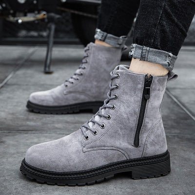 Botas Martin de Cuero para Hombre - Estilo Británico Otoñal - Image 14