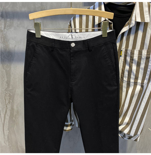 Pantalones Retro Estilo Coreano Ajustados de Algodón Versátil - Image 18
