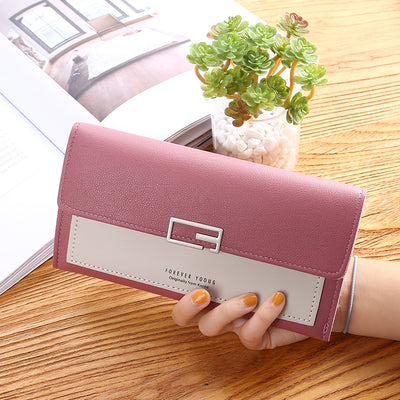 Billetera Clutch Tri-Fold con Cierre de Hebilla y Monedero Multi-Tarjetas - Image 8