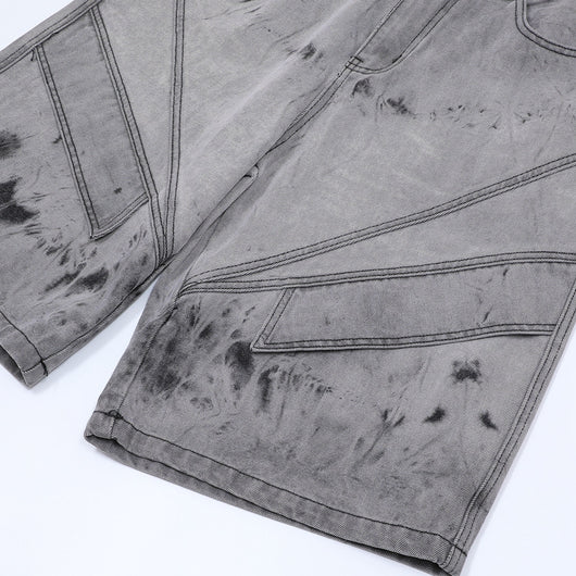 Conjunto de Camisa y Shorts Denim Retro Desgastado para Verano - Image 22