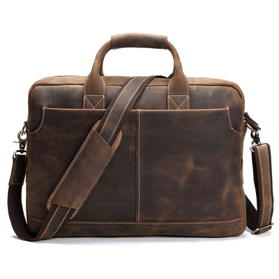 Bolso de Cuero Crazy Horse para Hombre - Estilo Vintage - Image 6