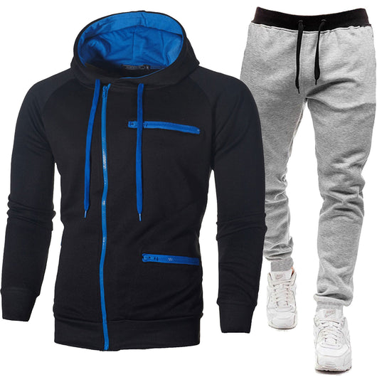 Sudadera con Capucha Jacquard Deportiva para Hombre - Cardigan Fleece Casual - Image 5