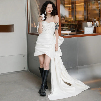 Vestido de Novia Corto Elegante para Mujeres - Image 4
