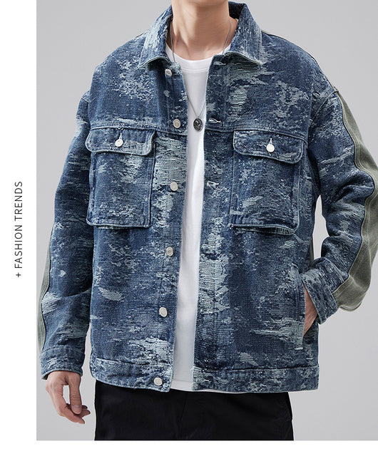 Chaqueta Camisa Denim Retro Americana Estilo Clásico - Image 13