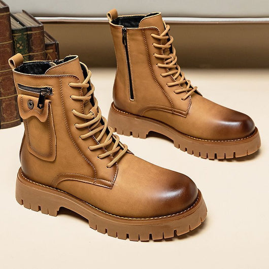 Botas Martin de Cuero para Hombre - Botines Altos Clásicos