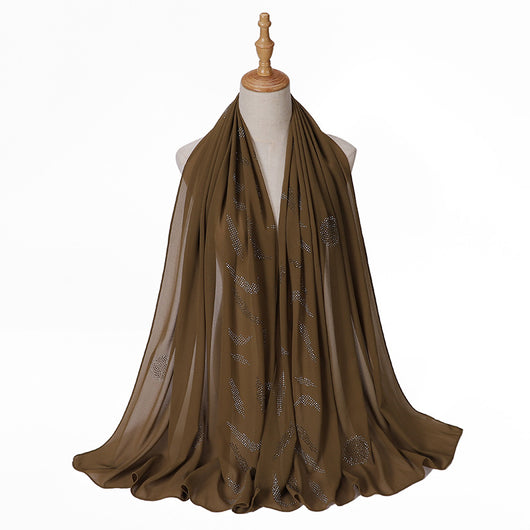 Pañuelo Elegante con Strass Cerrado para Mujer - Accesorio de Moda Versátil - Image 5