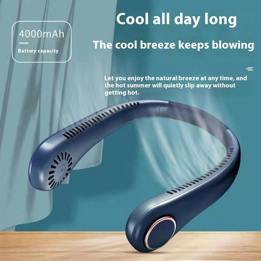 Ventilador Portátil de Cuello con Carga USB para Deportes al Aire Libre - Image 2