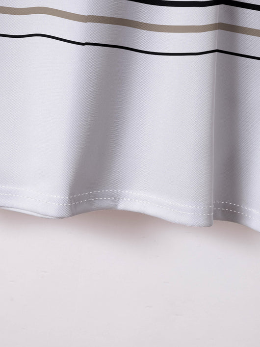 Camiseta Manga Corta a Rayas para Hombre - Estilo Business Casual - Image 11