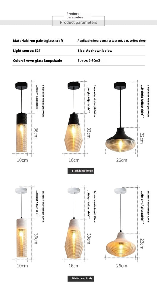 Lámpara Colgante de Cristal Moderna para Cafeterías y Restaurantes - Image 22