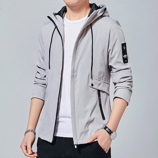 Chaqueta Casual Slim Fit con Capucha Elástica para Hombre - Image 2
