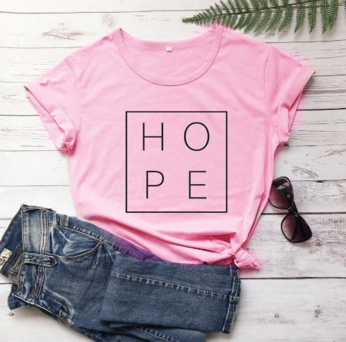 Playera Básica Hope de Algodón - Unisex, Cuello Redondo, Corte Relajado - Image 3
