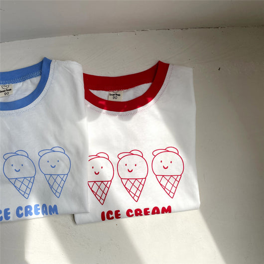 Conjunto Infantil Helado a Cuadros - Playera Manga Corta - Image 12