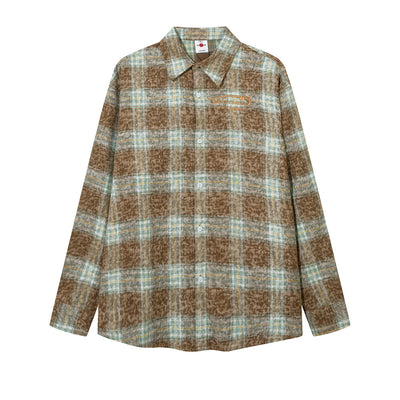 Camisa de Cuadros Manga Larga con Efecto Desgastado para Hombre - Image 5