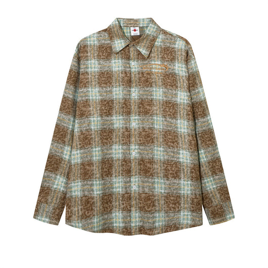 Camisa de Cuadros Manga Larga con Efecto Desgastado para Hombre - Image 5