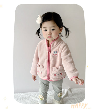 Abrigo Polar Infantil Conejo Adorable para Otoño e Invierno - Image 19