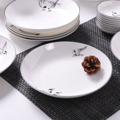 Plato Hondo de Porcelana Bone China Estilo Europeo Creativo