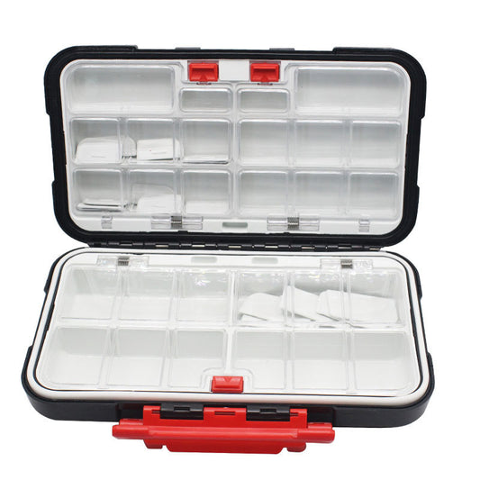 Caja Organizadora Doble Capa con Resorte para Pesca