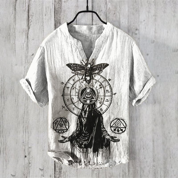 Camisa de Manga Larga con Estampado 3D de Rayas para Hombre