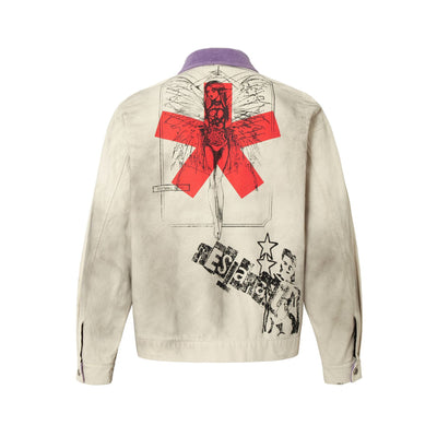 Chaqueta Detroit con Diseño Retro Badge y Teñido Vintage - Image 3