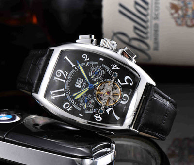Reloj Mecánico Cinturón Ejecutivo con Esfera de Barril de Madera - Image 2