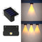 1 Paso Luz Amarilla Clara Lámpara De Pared Solar