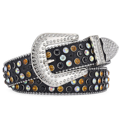 Cinturón Punk Rock Unisex con Remaches y Cristales Brillantes - Image 10