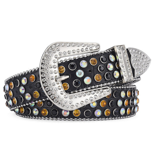 Cinturón Punk Rock Unisex con Remaches y Cristales Brillantes - Image 10