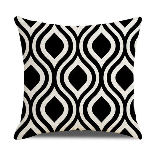 Funda de Almohada Lino Geometría Simple - Diseño Moderno para Sofá y Hogar - Image 5