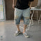 Pantalones Cortos Denim Holgados Lisos Hip-hop Estilo Japonés para Hombre