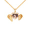 Colar com pingente de diamante em formato de coração – Dourado