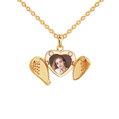 Cadena de Clavícula con Marco de Corazón de Diamante - Image 3