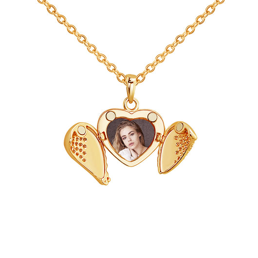 Cadena de Clavícula con Marco de Corazón de Diamante - Image 3