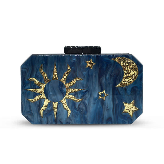 Bolso Octagonal Estrella y Luna para Eventos y Bodas