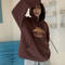 Sudadera con Capucha Estampado de Letras - Abrigo Versátil